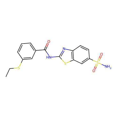 3-(ethylthio)-N-(6-sulfamoylbenzo[d]thiazol-2-yl)benzamide structure