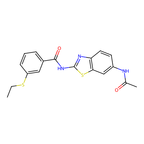 N-(6-acetamidobenzo[d]thiazol-2-yl)-3-(ethylthio)benzamide structure