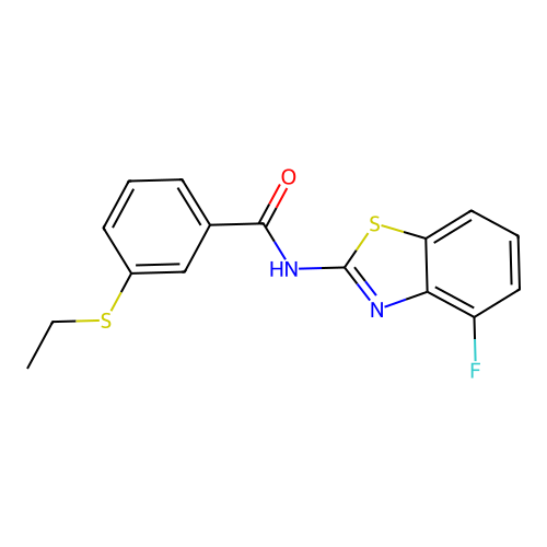3-(ethylthio)-N-(4-fluorobenzo[d]thiazol-2-yl)benzamide structure