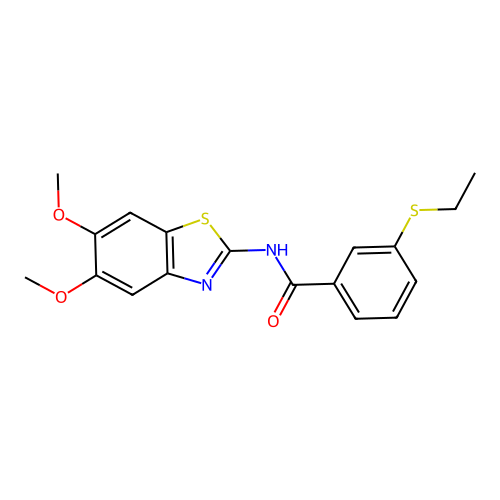 N-(5,6-dimethoxybenzo[d]thiazol-2-yl)-3-(ethylthio)benzamide structure