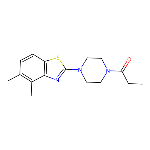 1-[4-(4,5-Dimethyl-1,3-benzothiazol-2-yl)piperazin-1-yl]propan-1-one structure