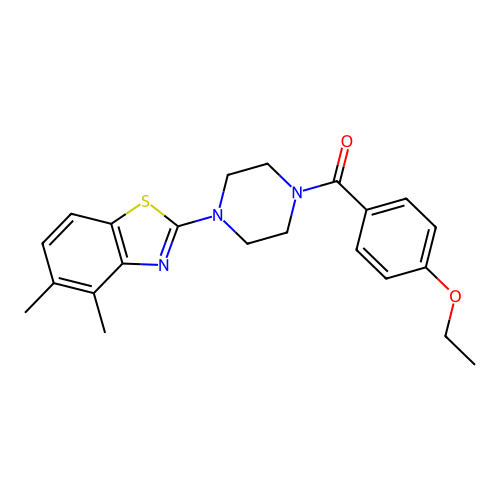 2-[4-(4-Ethoxybenzoyl)piperazin-1-yl]-4,5-dimethyl-1,3-benzothiazole structure