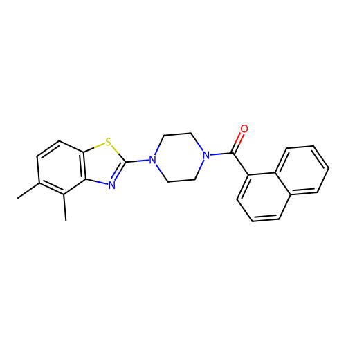 (4-(4,5-Dimethylbenzo[d]thiazol-2-yl)piperazin-1-yl)(naphthalen-1-yl)methanone structure