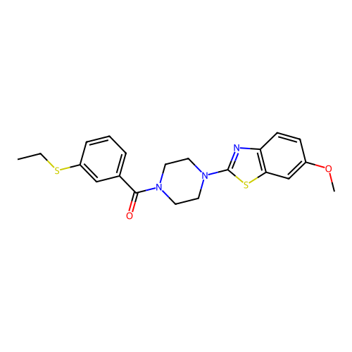 (3-(Ethylthio)phenyl)(4-(6-methoxybenzo[d]thiazol-2-yl)piperazin-1-yl)methanone structure