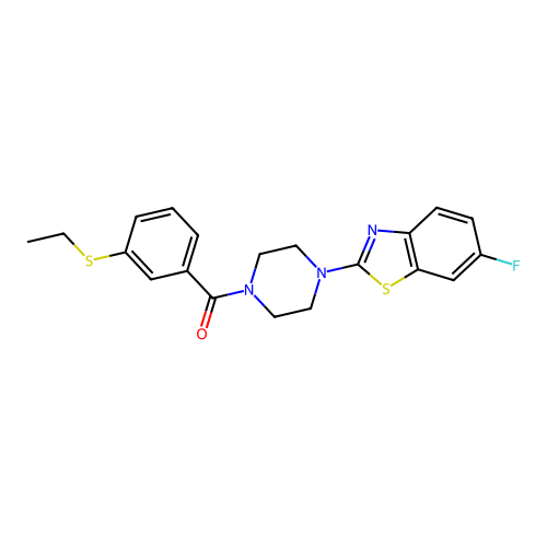 (3-(Ethylthio)phenyl)(4-(6-fluorobenzo[d]thiazol-2-yl)piperazin-1-yl)methanone structure