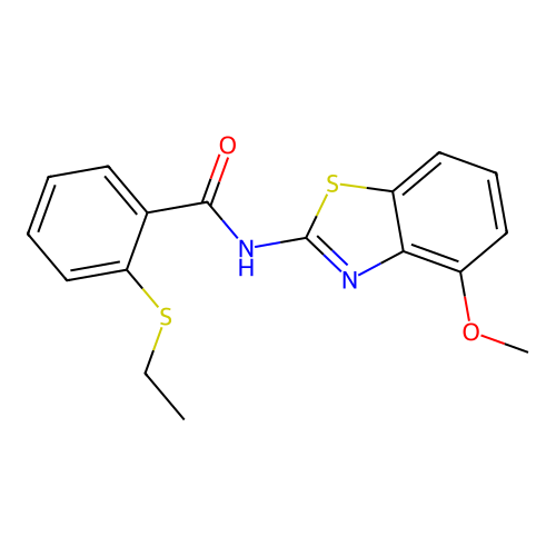 2-(ethylthio)-N-(4-methoxybenzo[d]thiazol-2-yl)benzamide structure
