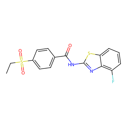 4-(ethylsulfonyl)-N-(4-fluorobenzo[d]thiazol-2-yl)benzamide structure