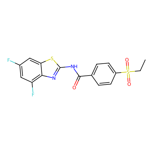N-(4,6-difluorobenzo[d]thiazol-2-yl)-4-(ethylsulfonyl)benzamide structure