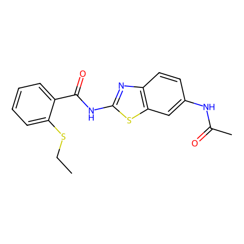 N-(6-acetamidobenzo[d]thiazol-2-yl)-2-(ethylthio)benzamide structure