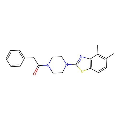 1-[4-(4,5-Dimethyl-1,3-benzothiazol-2-yl)piperazin-1-yl]-2-phenylethanone structure
