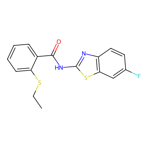 2-(ethylthio)-N-(6-fluorobenzo[d]thiazol-2-yl)benzamide structure