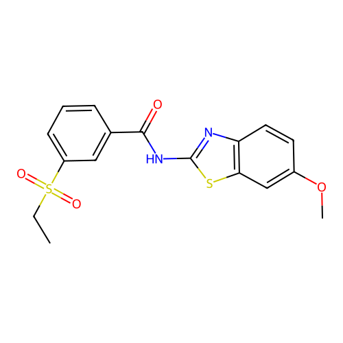 3-(ethylsulfonyl)-N-(6-methoxybenzo[d]thiazol-2-yl)benzamide structure
