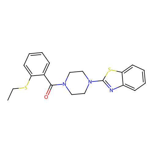 (4-(Benzo[d]thiazol-2-yl)piperazin-1-yl)(2-(ethylthio)phenyl)methanone structure