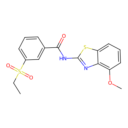 3-(ethylsulfonyl)-N-(4-methoxybenzo[d]thiazol-2-yl)benzamide structure