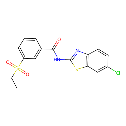 N-(6-chlorobenzo[d]thiazol-2-yl)-3-(ethylsulfonyl)benzamide structure