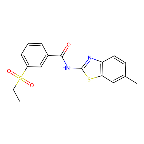 3-(ethylsulfonyl)-N-(6-methylbenzo[d]thiazol-2-yl)benzamide structure
