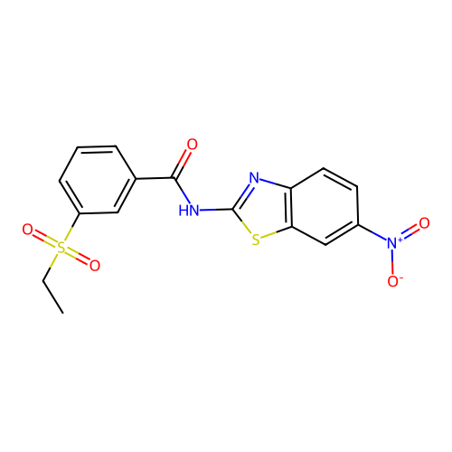 3-(ethylsulfonyl)-N-(6-nitrobenzo[d]thiazol-2-yl)benzamide structure