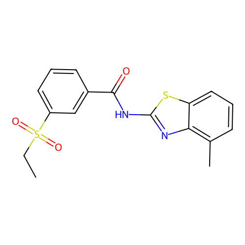 3-(ethylsulfonyl)-N-(4-methylbenzo[d]thiazol-2-yl)benzamide structure