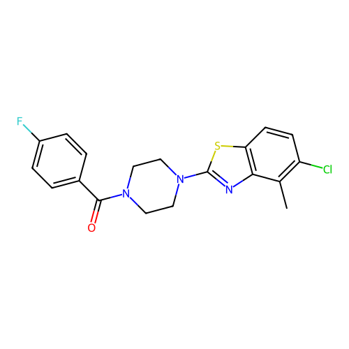 5-chloro-2-[4-(4-fluorobenzoyl)piperazin-1-yl]-4-methyl-1,3-benzothiazole structure