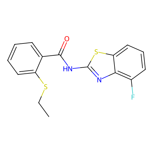 2-(ethylthio)-N-(4-fluorobenzo[d]thiazol-2-yl)benzamide structure