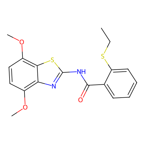 N-(4,7-dimethoxybenzo[d]thiazol-2-yl)-2-(ethylthio)benzamide structure