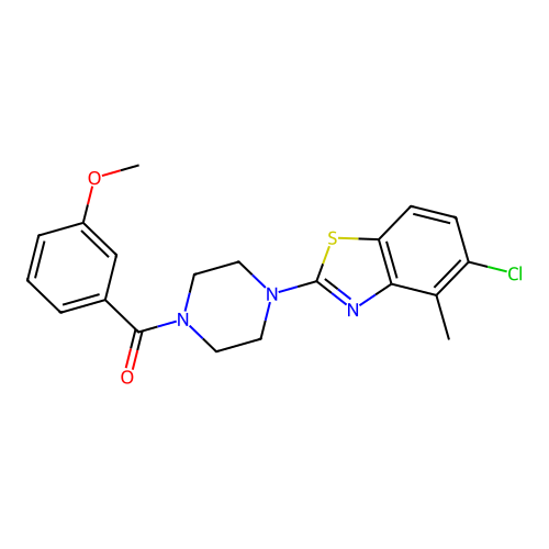 5-chloro-2-[4-(3-methoxybenzoyl)piperazin-1-yl]-4-methyl-1,3-benzothiazole structure