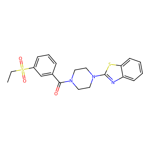 (4-(Benzo[d]thiazol-2-yl)piperazin-1-yl)(3-(ethylsulfonyl)phenyl)methanone structure