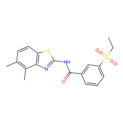N-(4,5-dimethylbenzo[d]thiazol-2-yl)-3-(ethylsulfonyl)benzamide structure