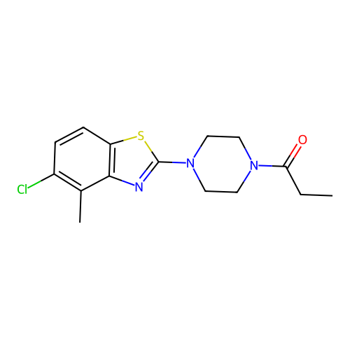 1-[4-(5-Chloro-4-methyl-1,3-benzothiazol-2-yl)piperazin-1-yl]propan-1-one structure
