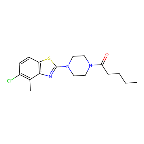 1-[4-(5-Chloro-4-methyl-1,3-benzothiazol-2-yl)piperazin-1-yl]pentan-1-one structure