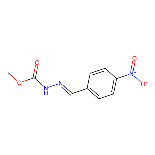 Hydrazinecarboxylic acid, [(4-nitrophenyl)methylene]-, methyl ester structure