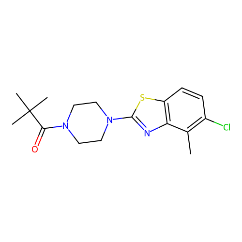 1-[4-(5-chloro-4-methyl-1,3-benzothiazol-2-yl)piperazin-1-yl]-2,2-dimethylpropan-1-one structure