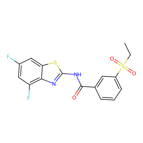 N-(4,6-difluorobenzo[d]thiazol-2-yl)-3-(ethylsulfonyl)benzamide structure