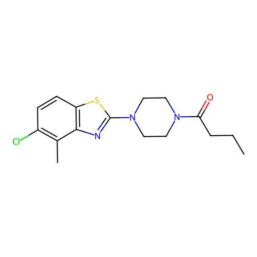 1-[4-(5-Chloro-4-methyl-1,3-benzothiazol-2-yl)piperazin-1-yl]butan-1-one structure