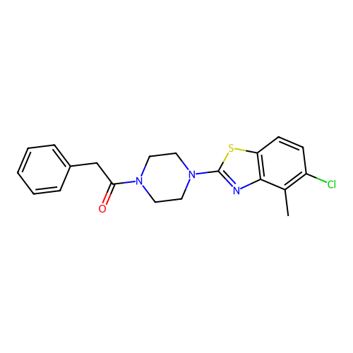 1-[4-(5-Chloro-4-methyl-1,3-benzothiazol-2-yl)piperazin-1-yl]-2-phenylethanone structure
