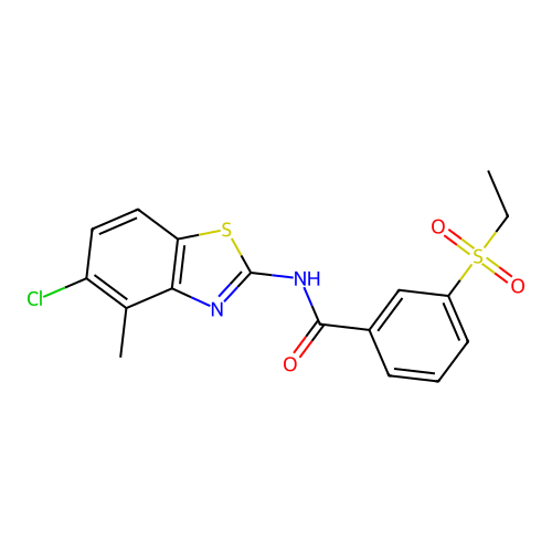 N-(5-chloro-4-methylbenzo[d]thiazol-2-yl)-3-(ethylsulfonyl)benzamide structure