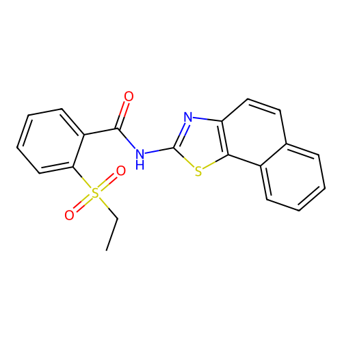 N-benzo[g][1,3]benzothiazol-2-yl-2-ethylsulfonylbenzamide structure