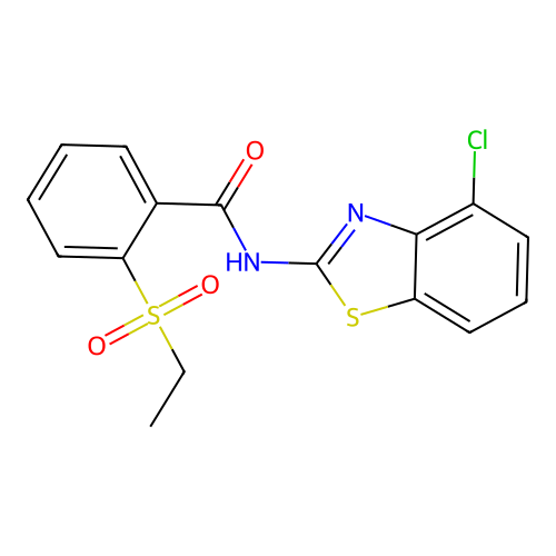 N-(4-chlorobenzo[d]thiazol-2-yl)-2-(ethylsulfonyl)benzamide structure