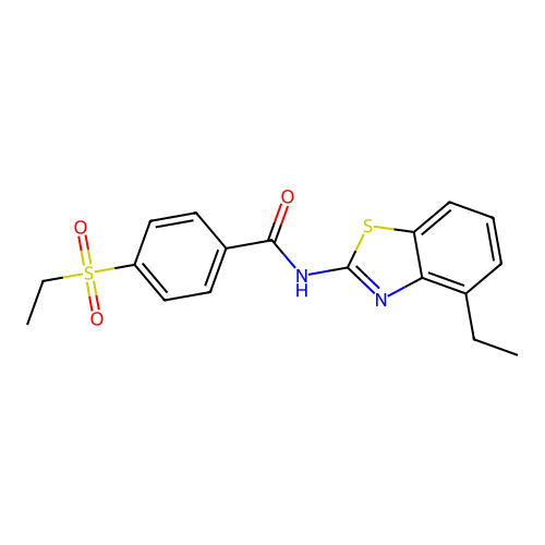 N-(4-ethylbenzo[d]thiazol-2-yl)-4-(ethylsulfonyl)benzamide structure