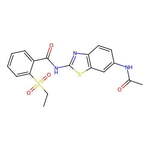 N-(6-acetamidobenzo[d]thiazol-2-yl)-2-(ethylsulfonyl)benzamide structure