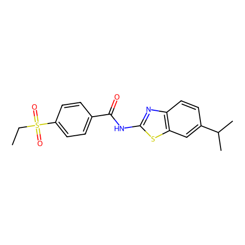 4-(ethylsulfonyl)-N-(6-isopropylbenzo[d]thiazol-2-yl)benzamide structure