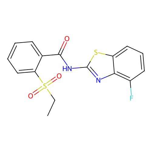 2-(ethylsulfonyl)-N-(4-fluorobenzo[d]thiazol-2-yl)benzamide structure