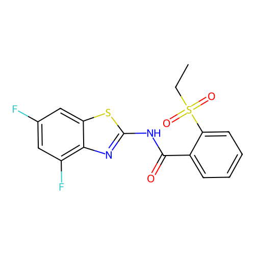 N-(4,6-difluorobenzo[d]thiazol-2-yl)-2-(ethylsulfonyl)benzamide structure