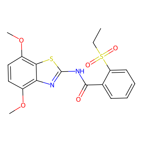 N-(4,7-dimethoxybenzo[d]thiazol-2-yl)-2-(ethylsulfonyl)benzamide structure