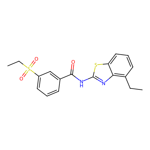 N-(4-ethylbenzo[d]thiazol-2-yl)-3-(ethylsulfonyl)benzamide structure