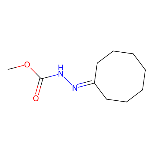 Hydrazinecarboxylic acid, cyclooctylidene-, methyl ester structure