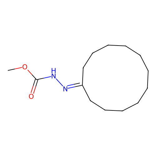 Hydrazinecarboxylic acid, cyclododecylidene-, methyl ester structure