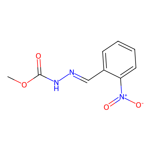 Hydrazinecarboxylic acid, [(2-nitrophenyl)methylene]-, methyl ester structure