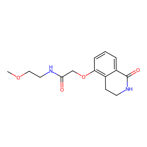 N-(2-methoxyethyl)-2-[(1-oxo-1,2,3,4-tetrahydroisoquinolin-5-yl)oxy]acetamide structure