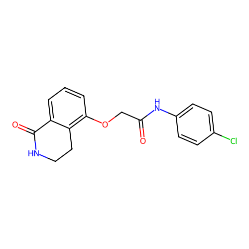 N-(4-chlorophenyl)-2-[(1-oxo-3,4-dihydro-2H-isoquinolin-5-yl)oxy]acetamide structure